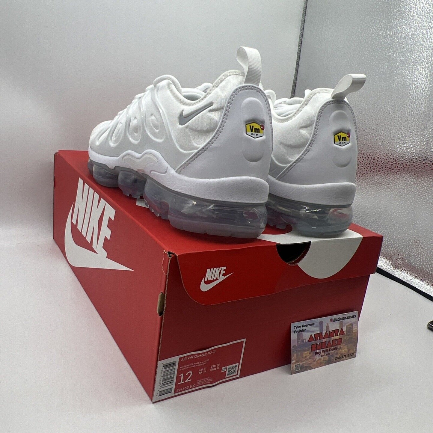 Size 12 - Nike Air VaporMax Plus White Brand New Icey Og All DS Platinum