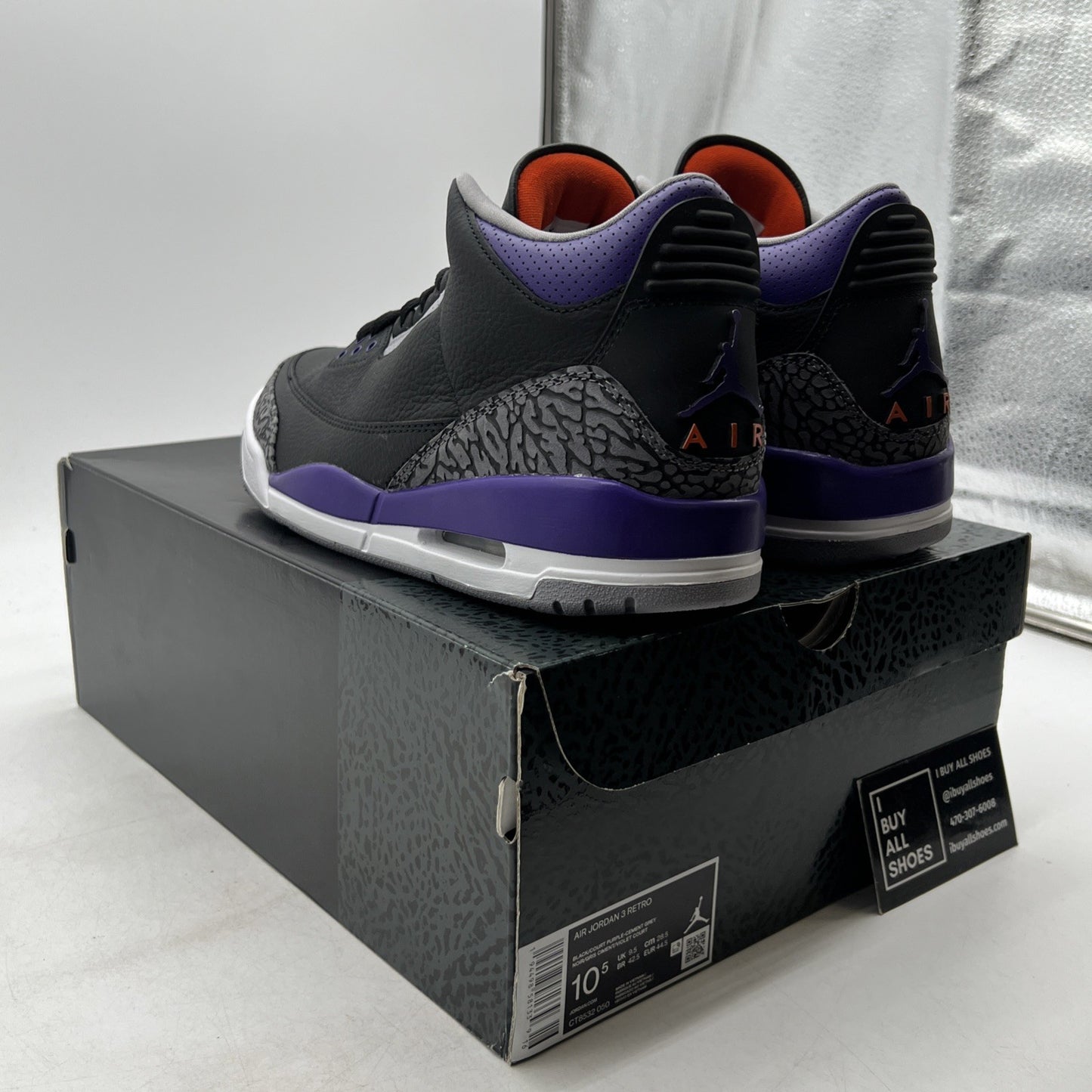 Size 10.5 - Air Jordan 3 Retro Court Purple (CT8532-050)