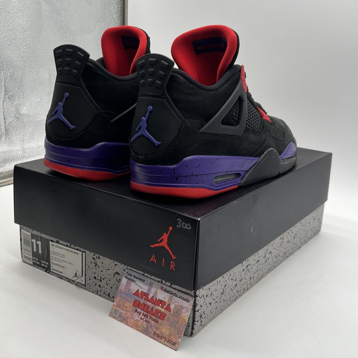 Size 11 - Air Jordan 4 Retro NRG Raptors - Drake Signature Suede (AQ3816-056)