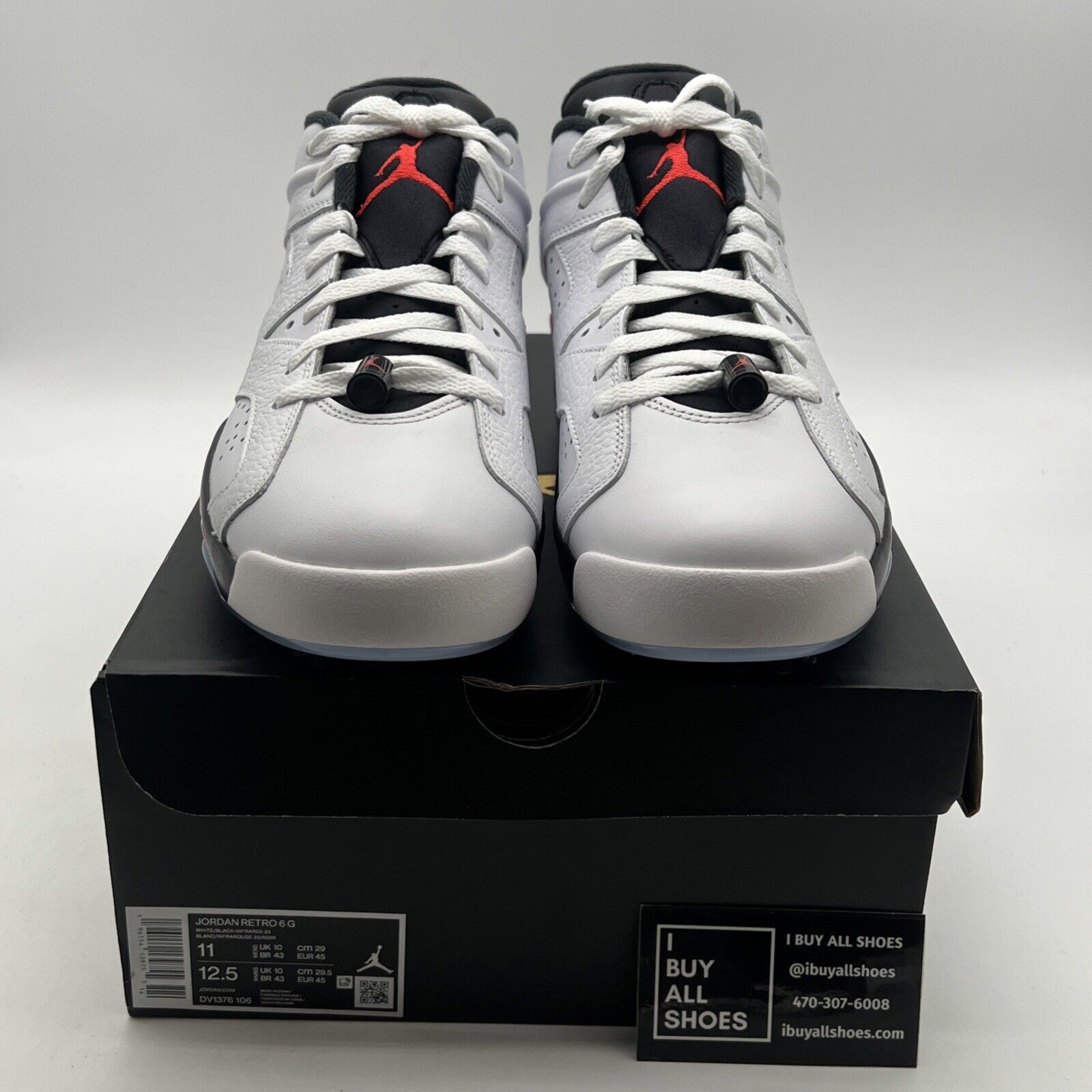 Size 11 - Air Jordan 6 Retro Golf Low White Infrared (DV1276-106)