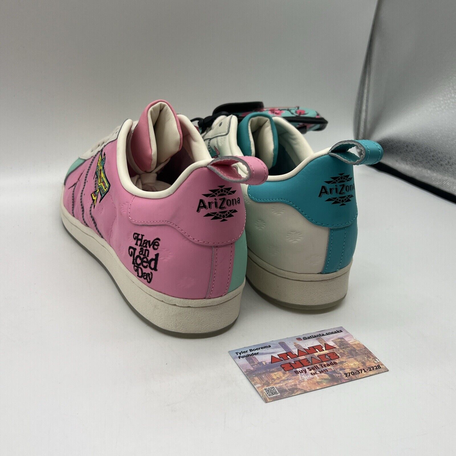 Size 13 - adidas Arizona x Superstar Have an Iced Day - Teal Yellow Brand New DS