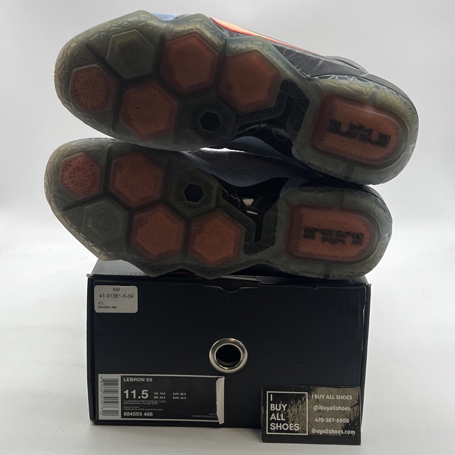 Size 11.5 - Nike LeBron 12 Easter (684593-488)