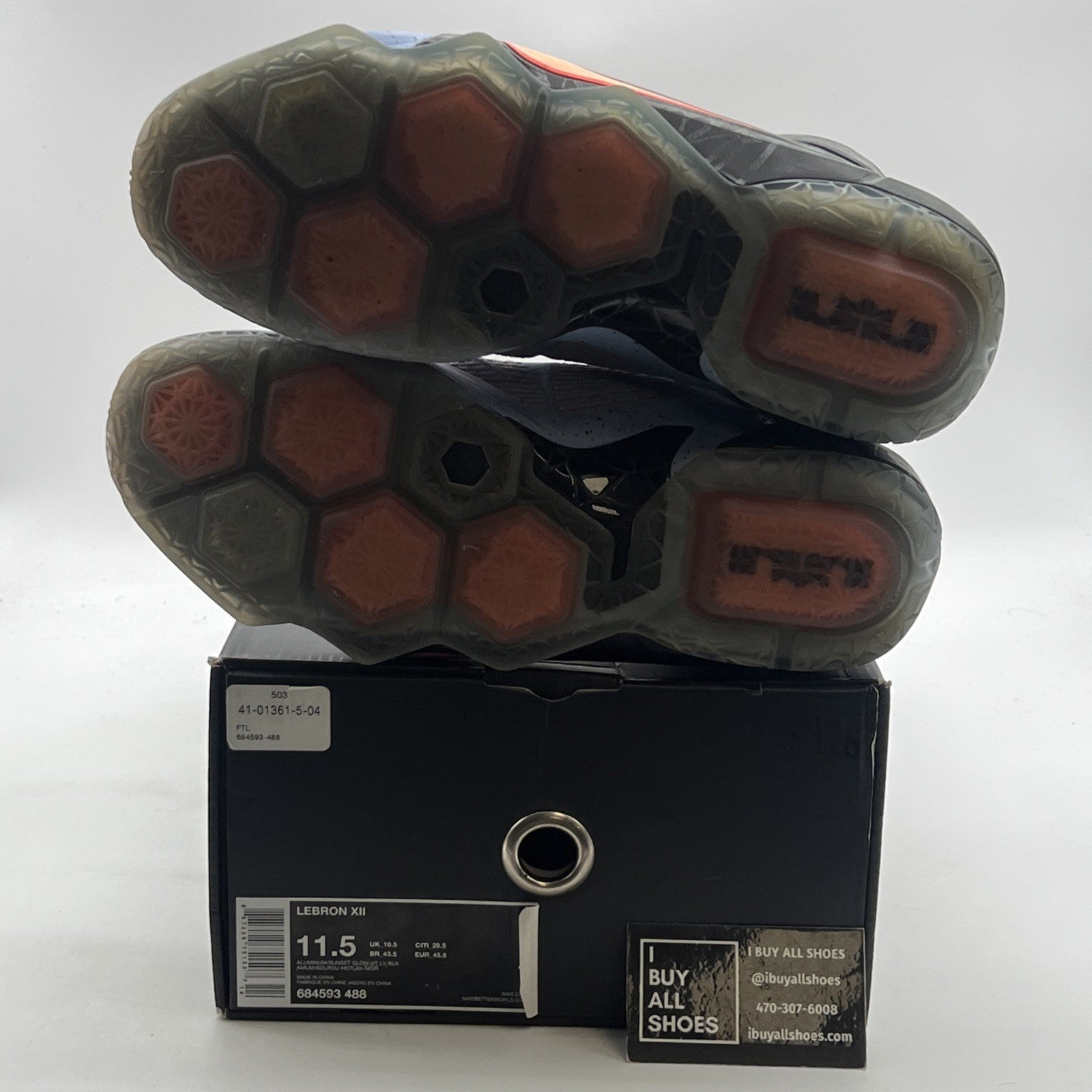 Size 11.5 - Nike LeBron 12 Easter (684593-488)