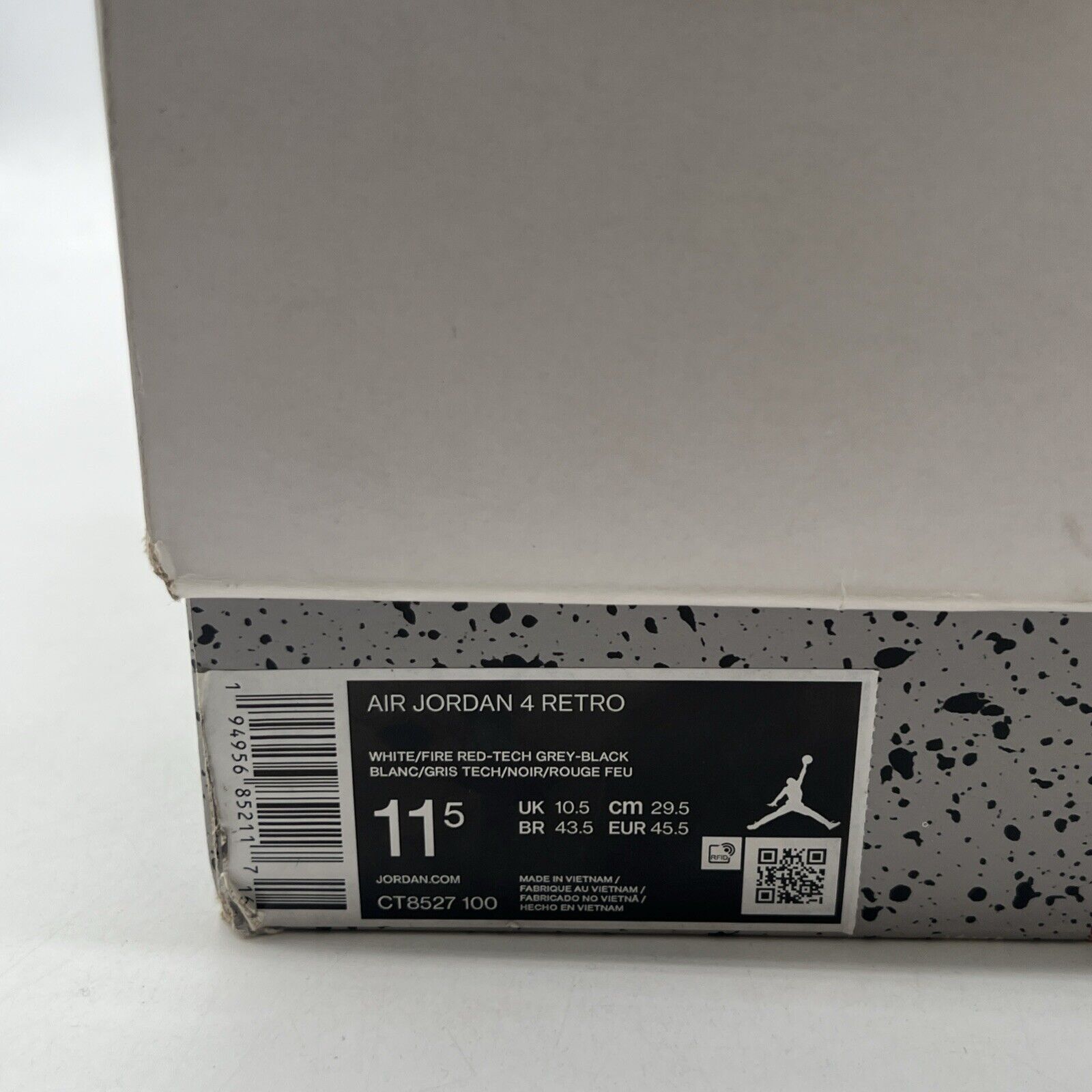 Size 11.5 - Air Jordan 4 Retro Mid White Oreo (CT8527-100)