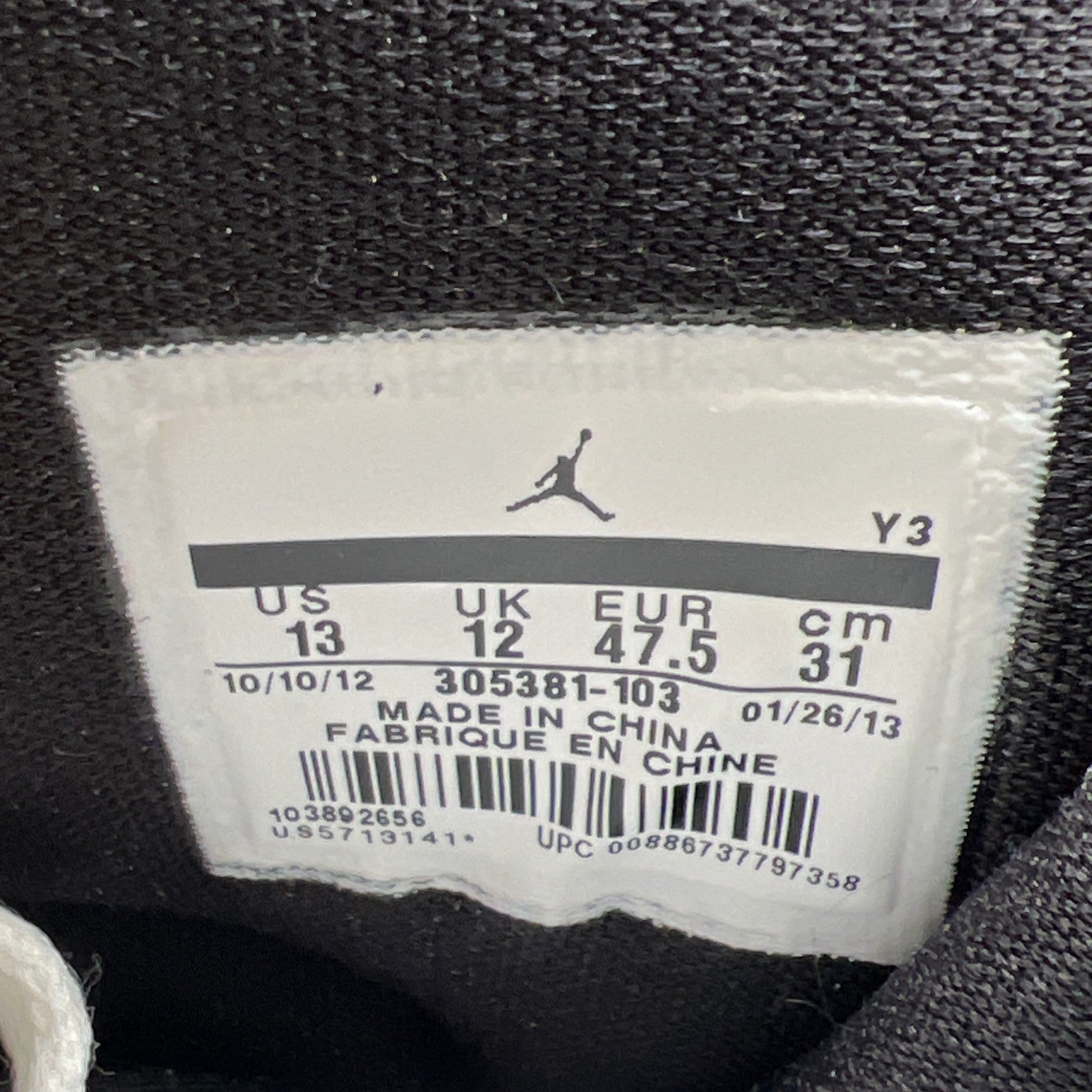 Size 13 - Air Jordan 8 Retro White 2013 (305381-103)