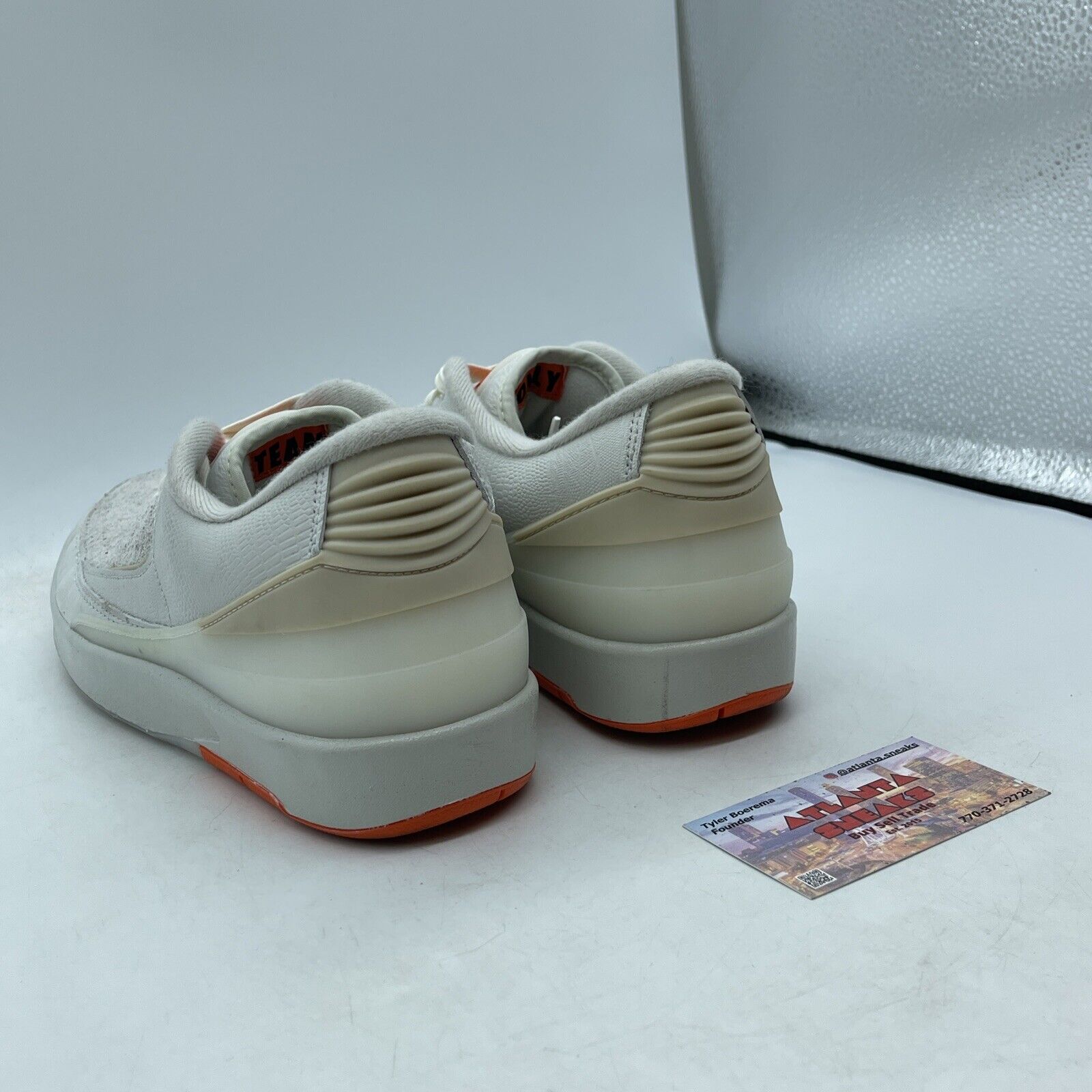 Size 8.5 - Shelflife x Air Jordan 2 Retro Low White Orange Suede (DV7128-110)