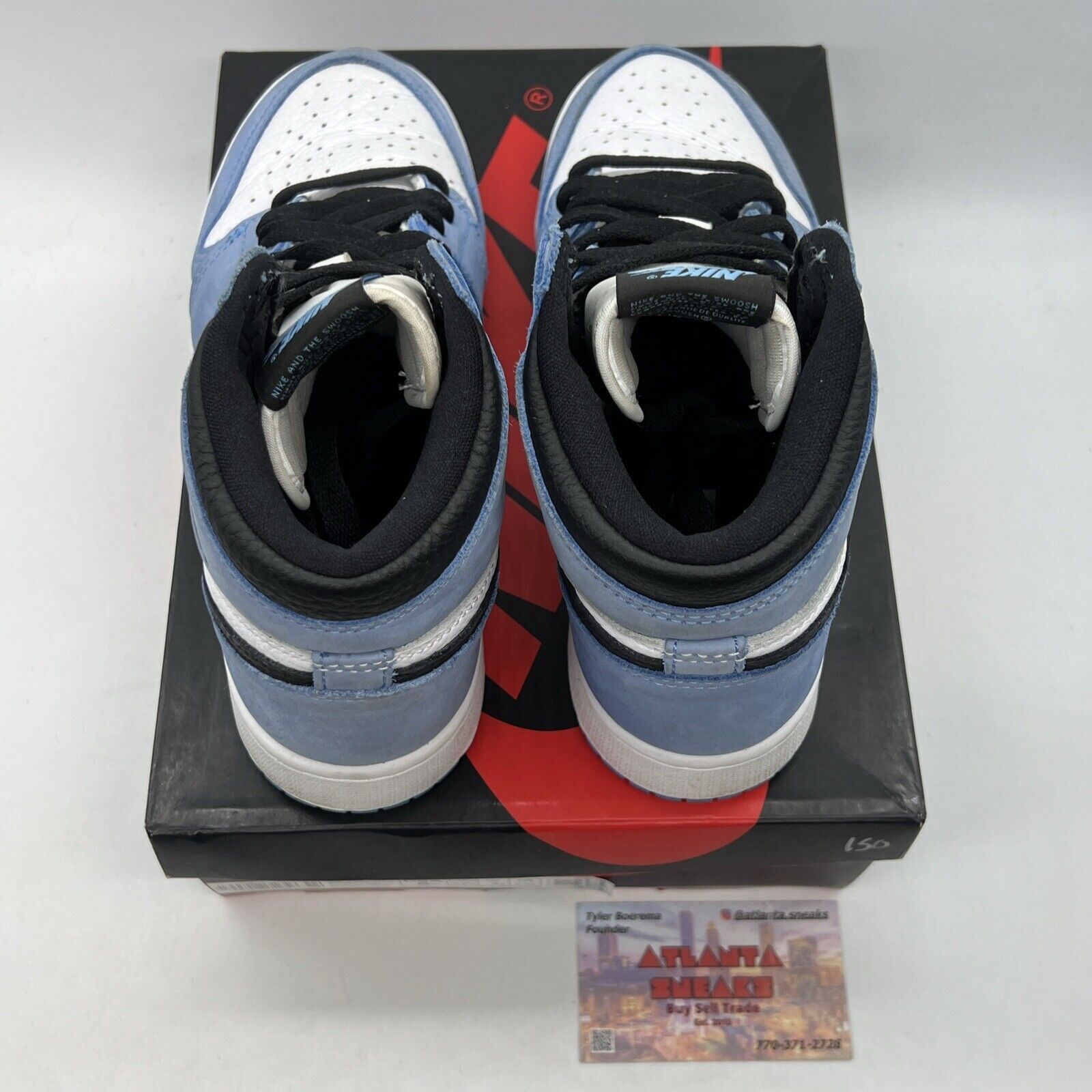 Size 5Y - Jordan 1 Retro OG High University Blue White Leather (575441-134)