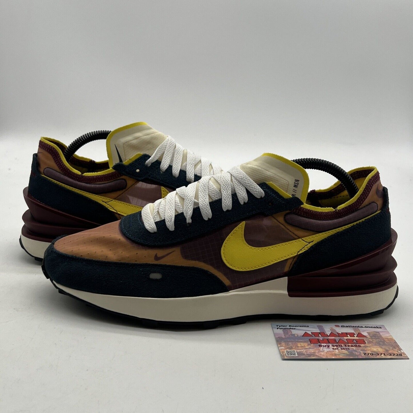 Size 9 - Nike Waffle One SE Dark Beetroot Yellow Strike (DD8014-600)