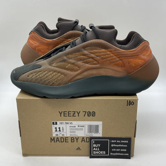 Size 11.5 - adidas Yeezy 700 V3 Copper Fade Black Suede Leather (GY4109)