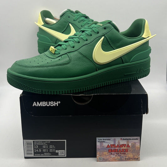 Size 13 - Nike AMBUSH x Air Force 1 Low Pine Green Leather (DV3464-300)