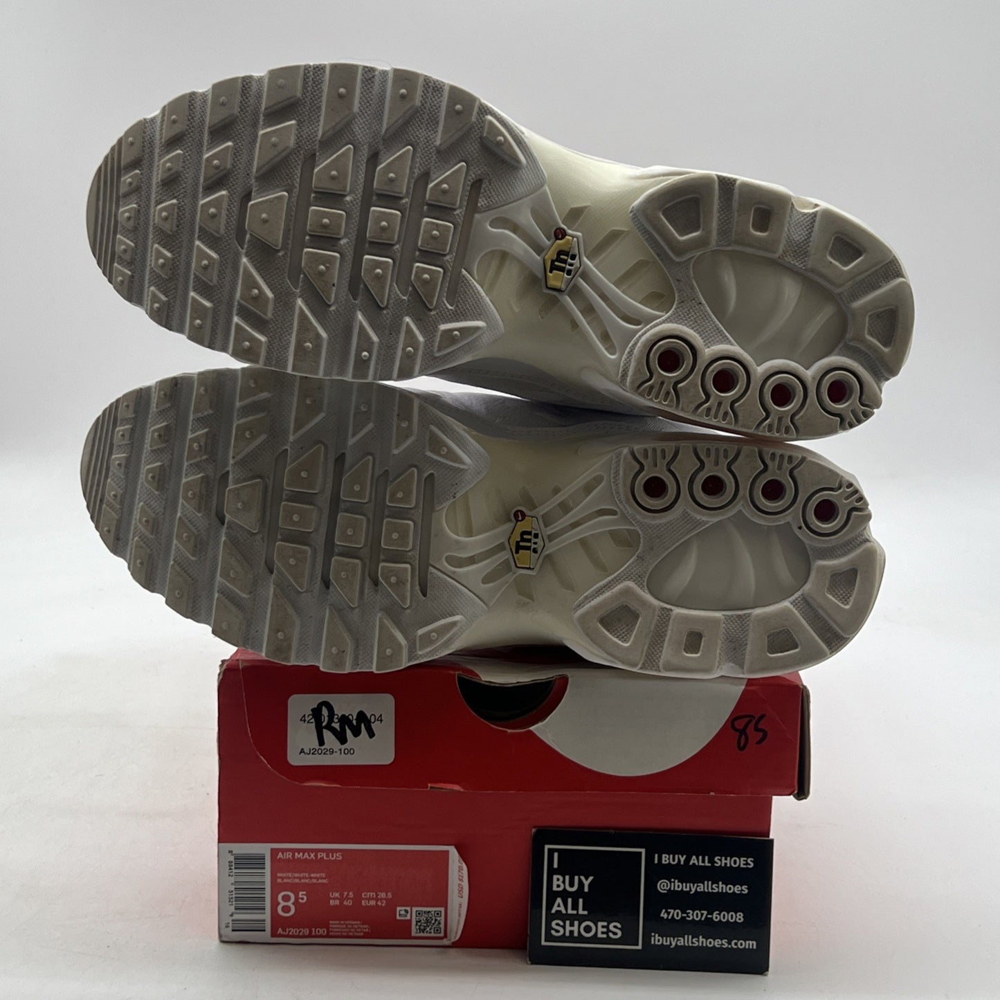 Size 8.5 - Nike Air Max Plus TN Triple White (AJ2029-100)