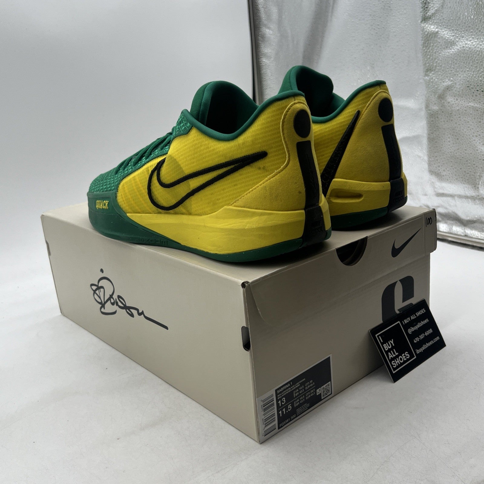 Size 13 - Nike Sabrina 1 Oregon Ducks W (FQ3381-300)