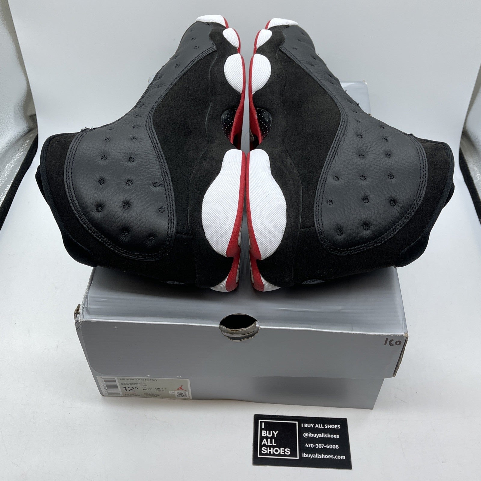 Size 12.5 - Jordan 13 Retro Mid Playoff Black Suede Leather (414571-062)