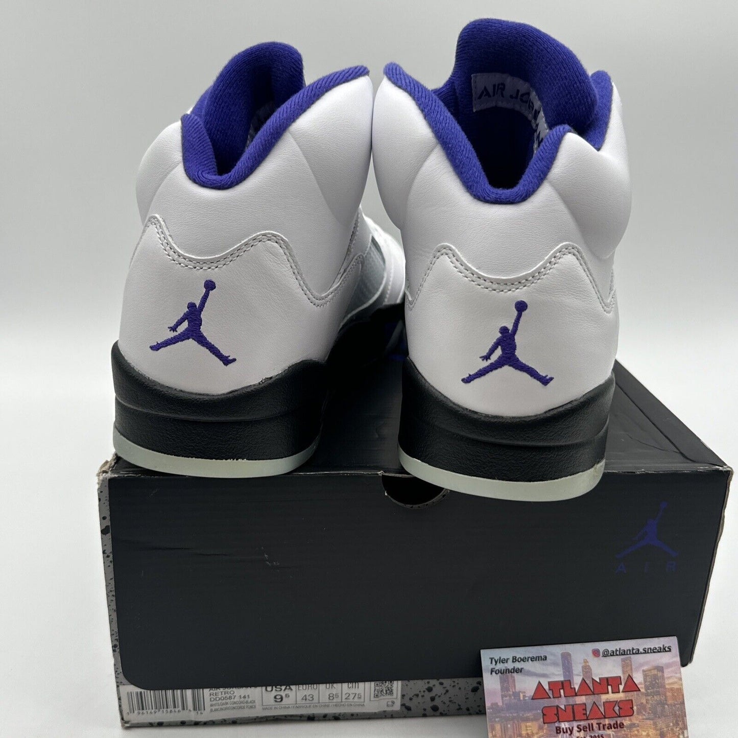 Size 9.5 - Jordan 5 Concord 2022 Tried On OG All With Box White Leather Icy Sole