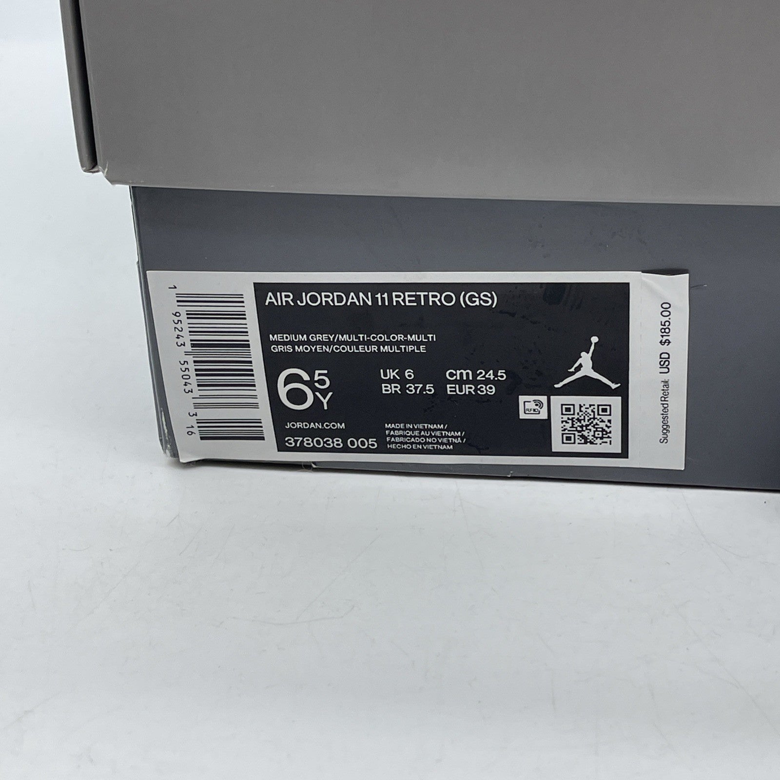 Size 6.5Y (GS) - Jordan 11 Retro 2021 Mid Cool Grey Suede Leather (378038-005)