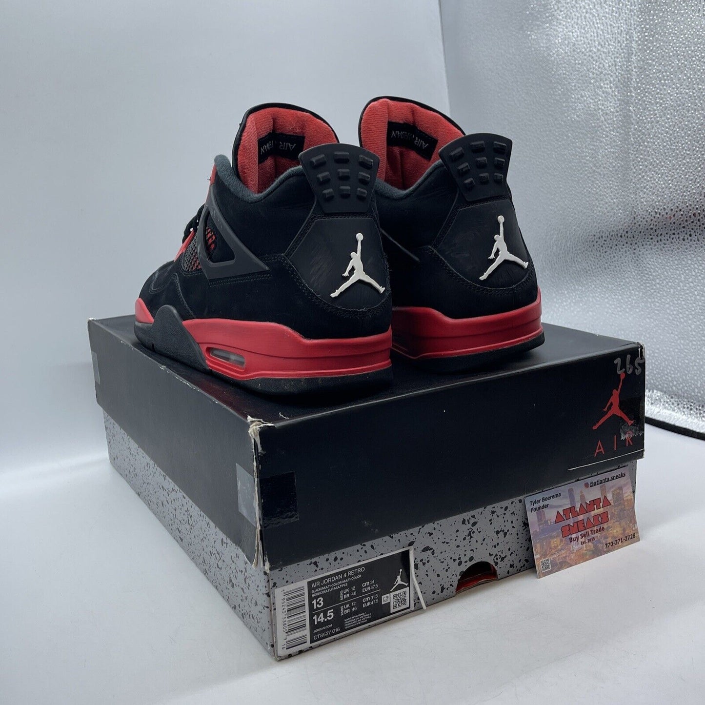 Size 13 - Jordan 4 Retro Mid Red Thunder Black White (CT8527-016)