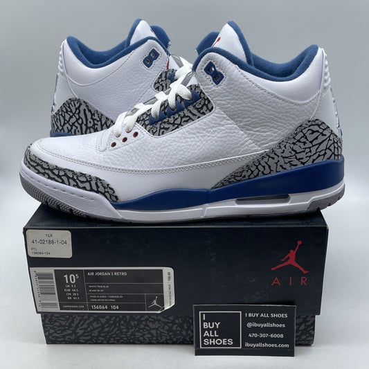 Size 10.5 - Air Jordan 3 Retro 2011 True Blue (136064-104)