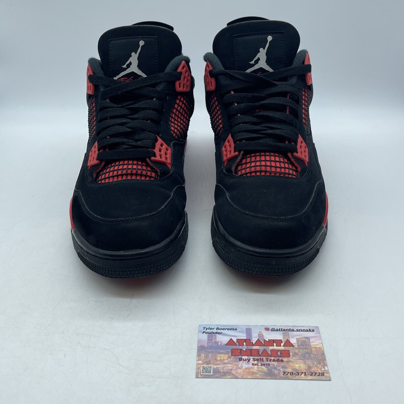 Size 11 - Jordan 4 Retro Mid Red Thunder Black Suede (CT8527-016)