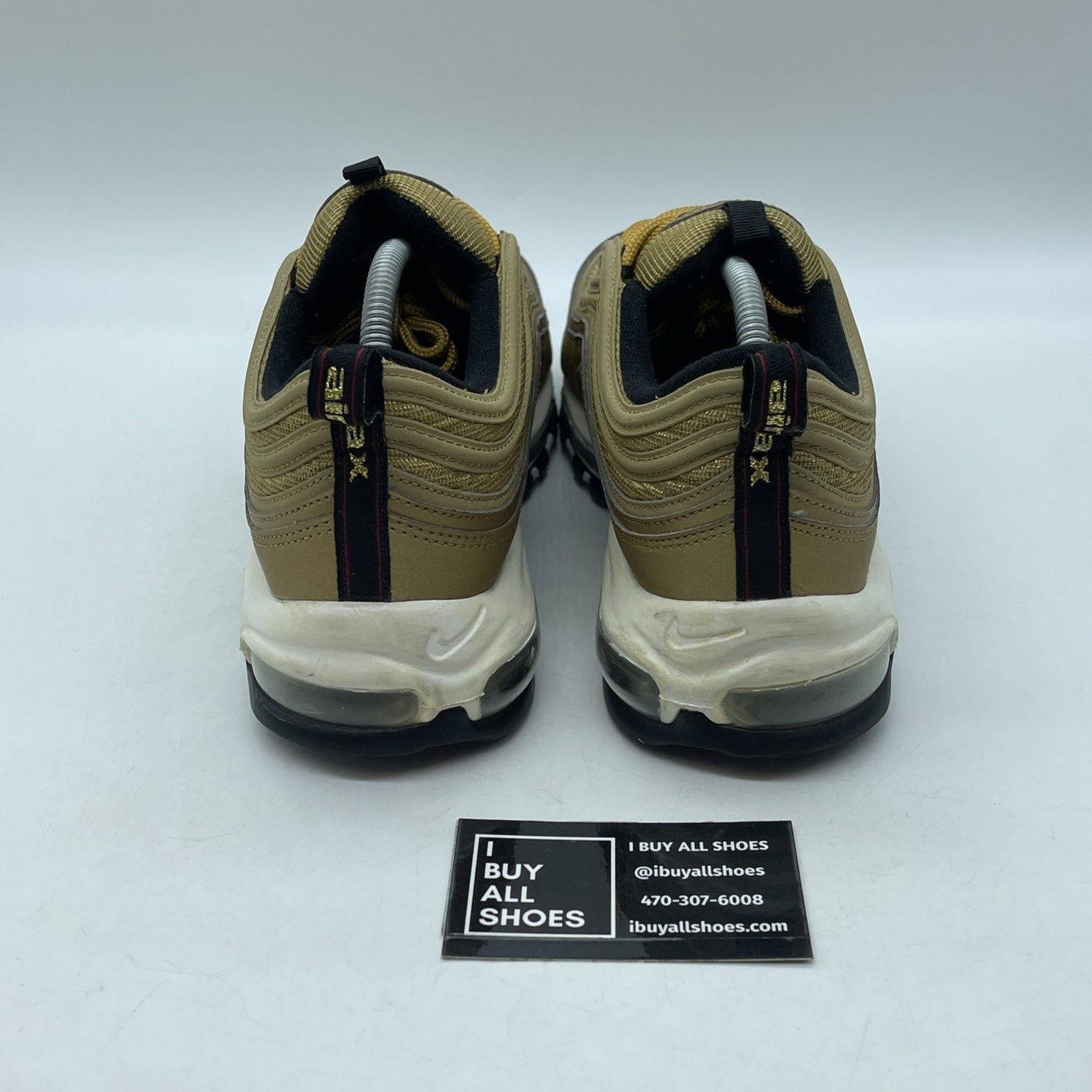 Size 10.5 - Nike Air Max 97 OG QS Metallic Gold Suede Leather (884421-700)