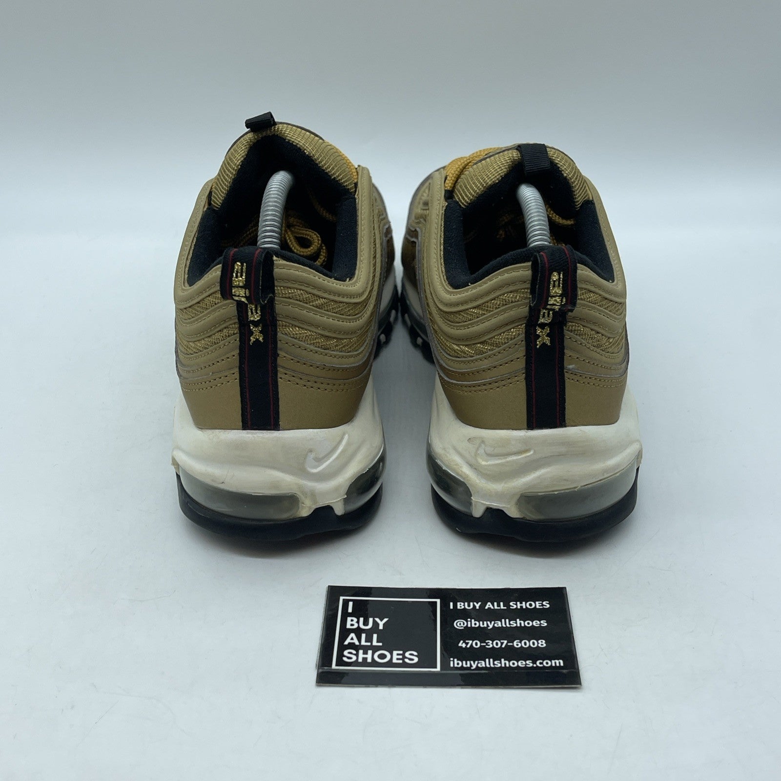 Size 10.5 - Nike Air Max 97 OG QS Metallic Gold Suede Leather (884421-700)