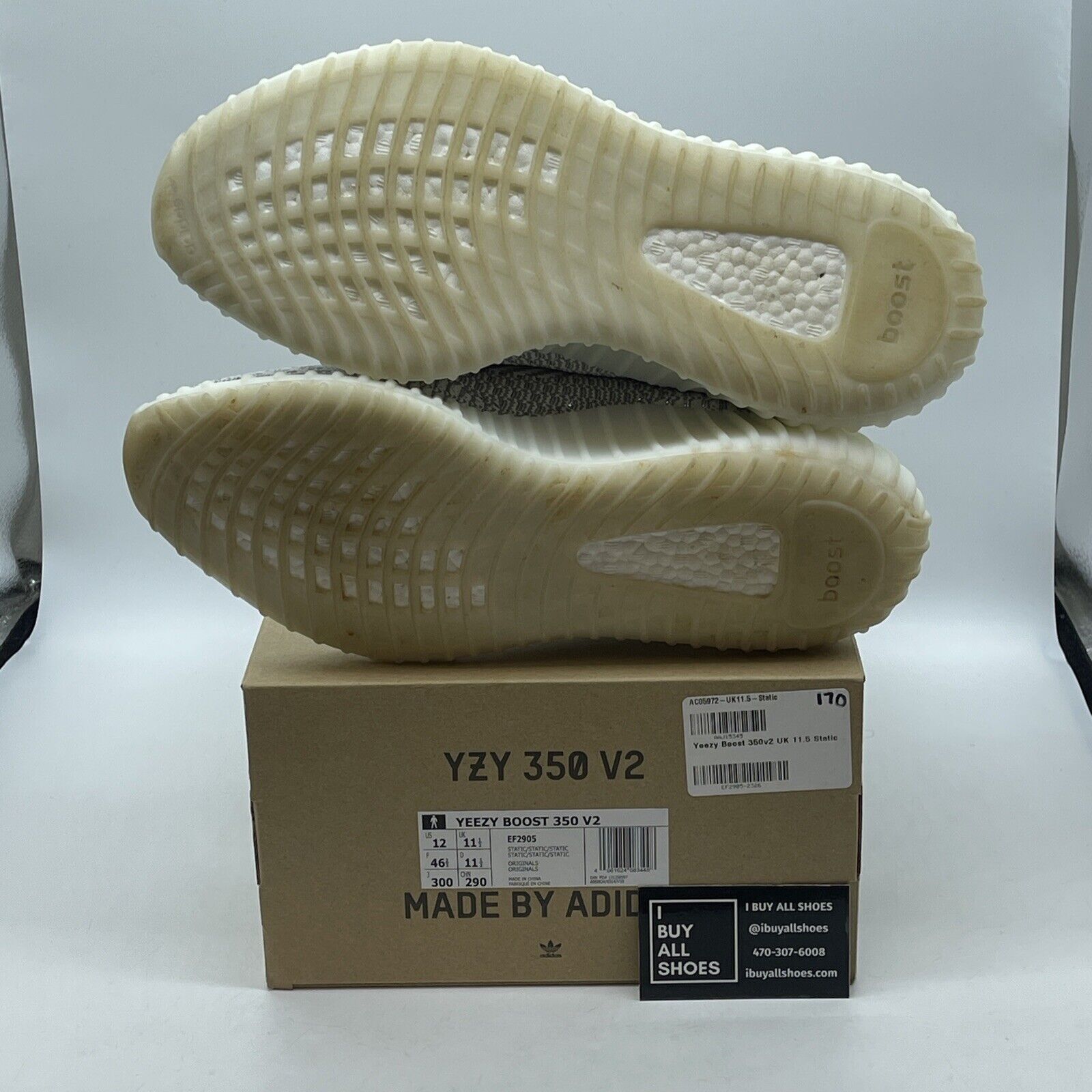Size 12 - adidas Yeezy Boost 350 V2 2018 Low Static Non-Reflective Grey (EF2905)