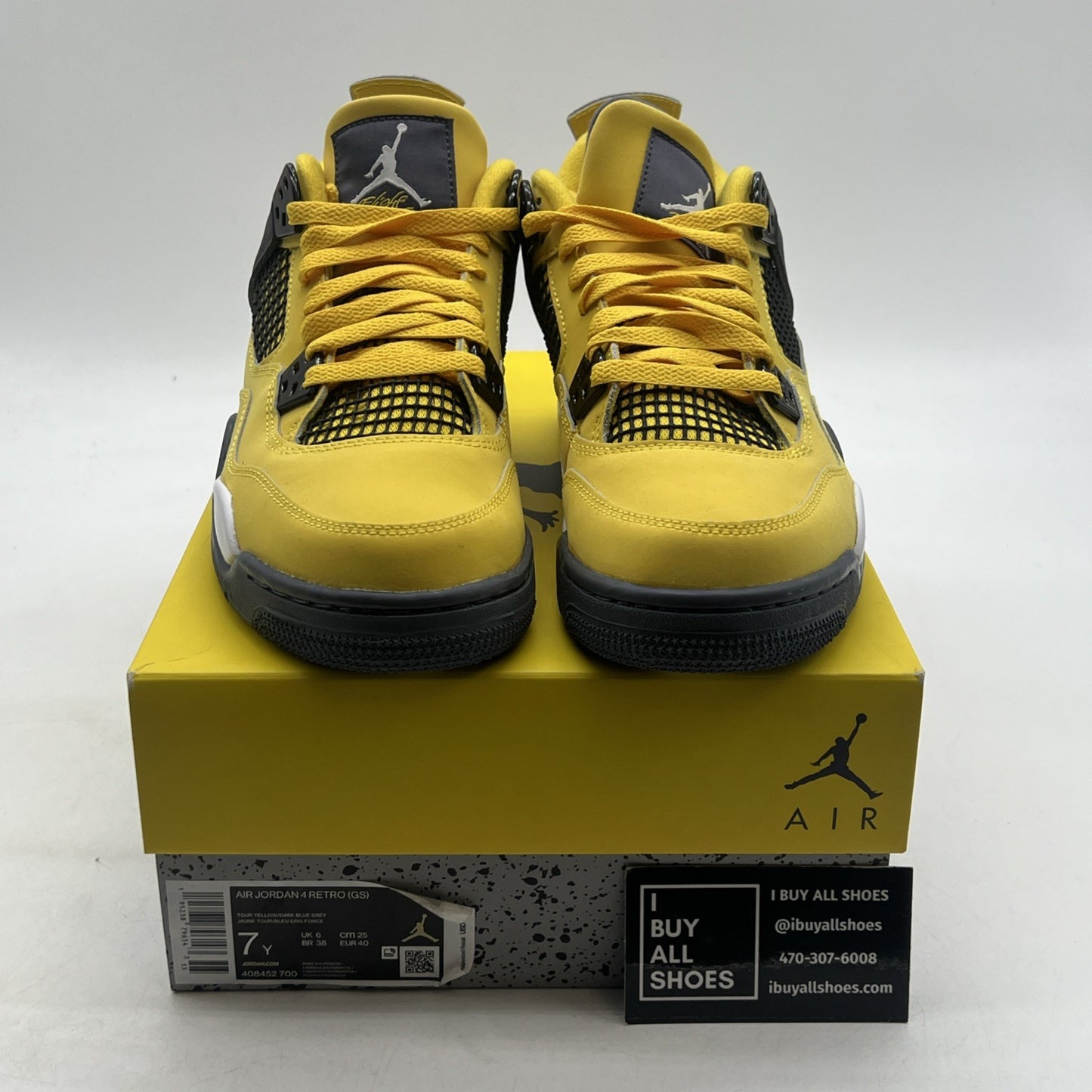 Size 7Y - Air Jordan 4 Retro GS Tour Yellow 2021 - (408452-700)