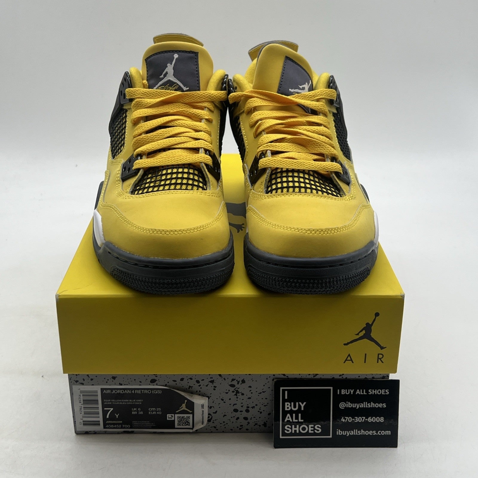 Size 7Y - Air Jordan 4 Retro GS Tour Yellow 2021 - (408452-700)