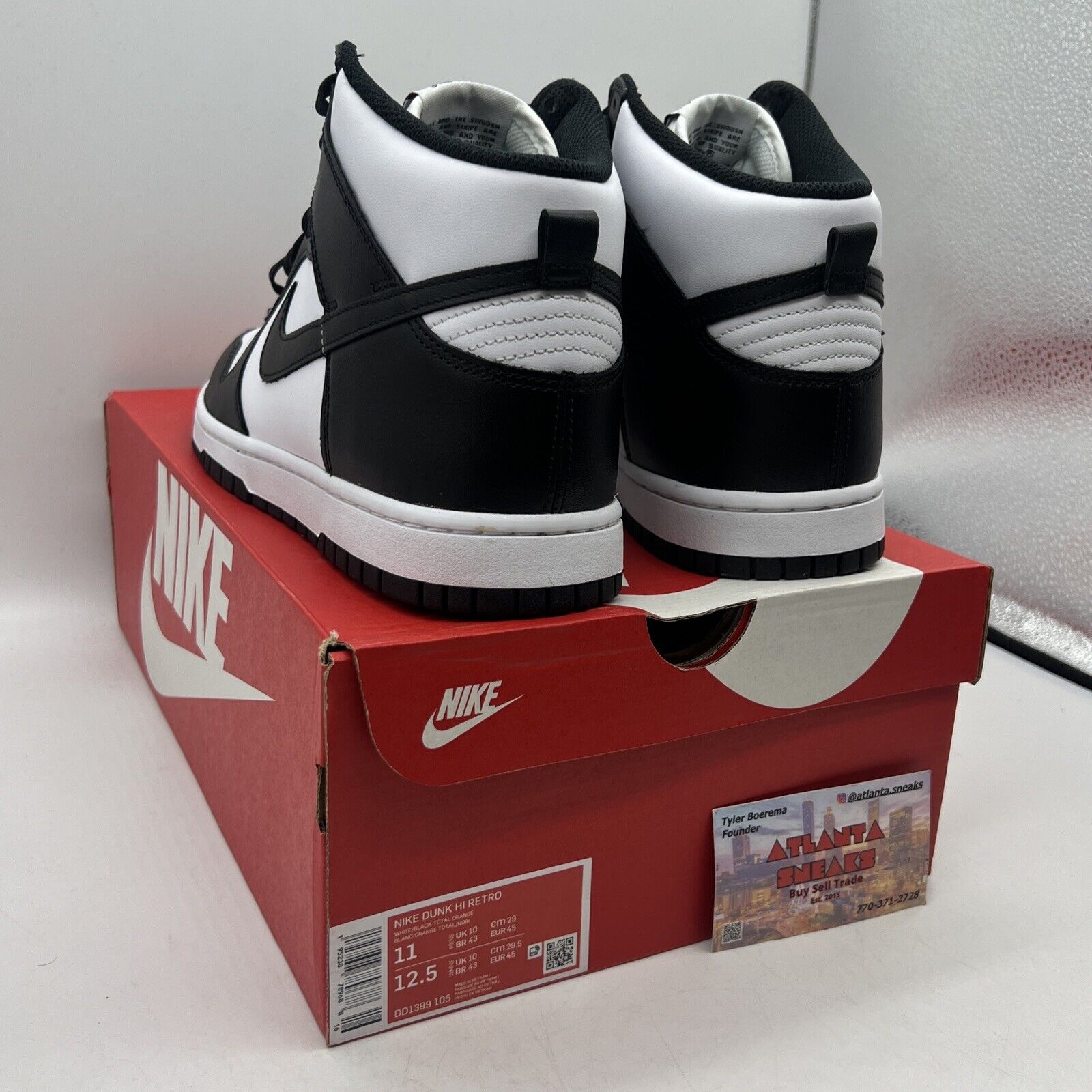 Size 11 - Nike Dunk High Black White Brand New Og All