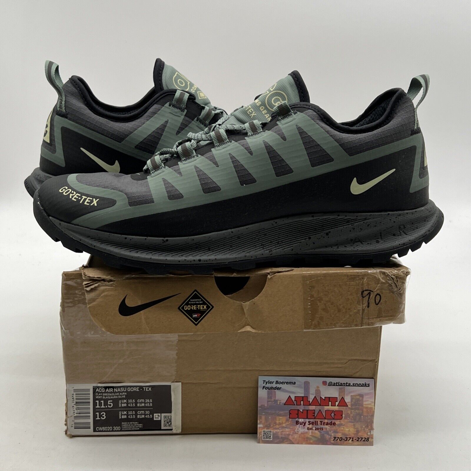 Size 11.5 - Nike ACG Air Nasu Gore-Tex Clay Green (CW6020-300)