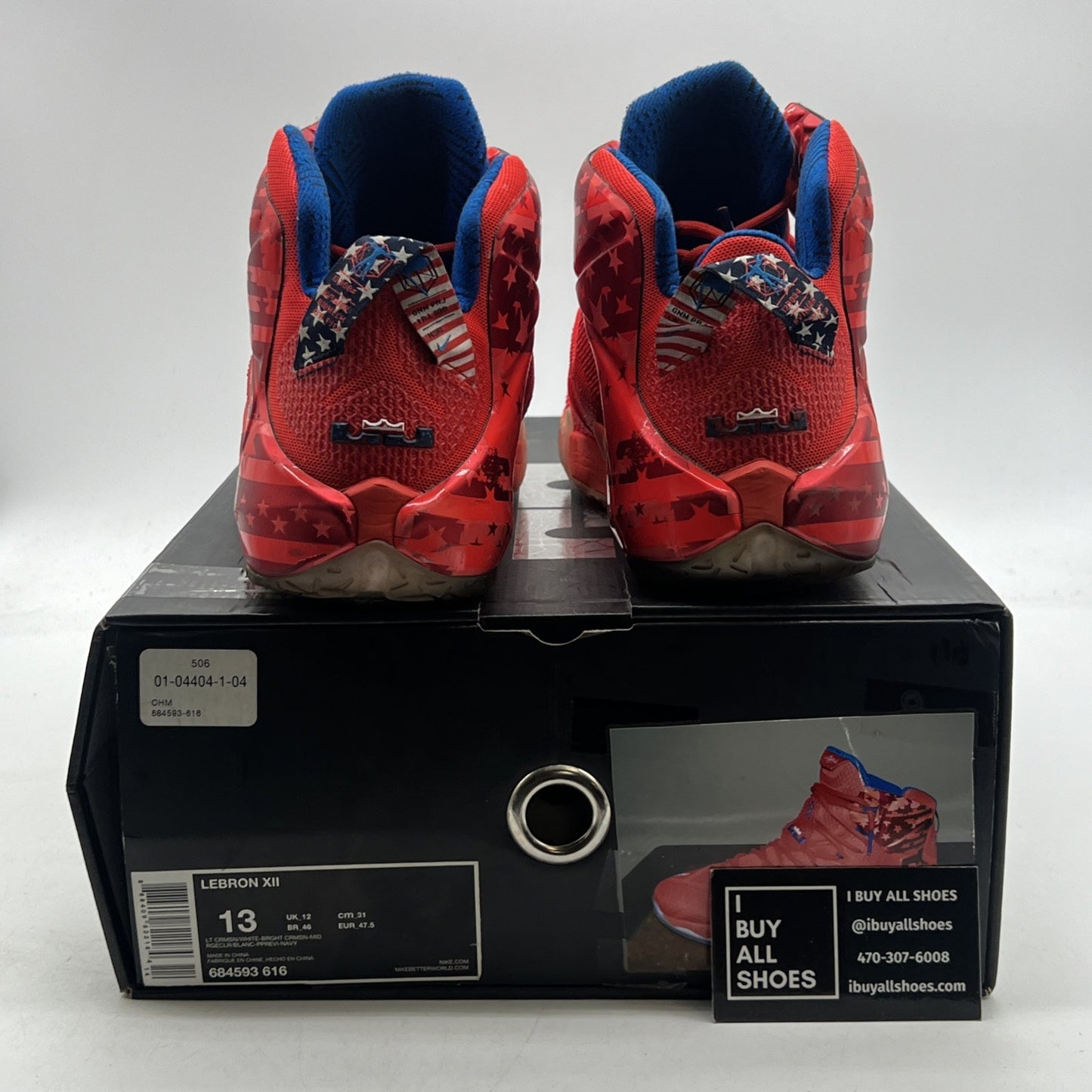 Size 13 - Nike LeBron 12 USA - (684593-616)