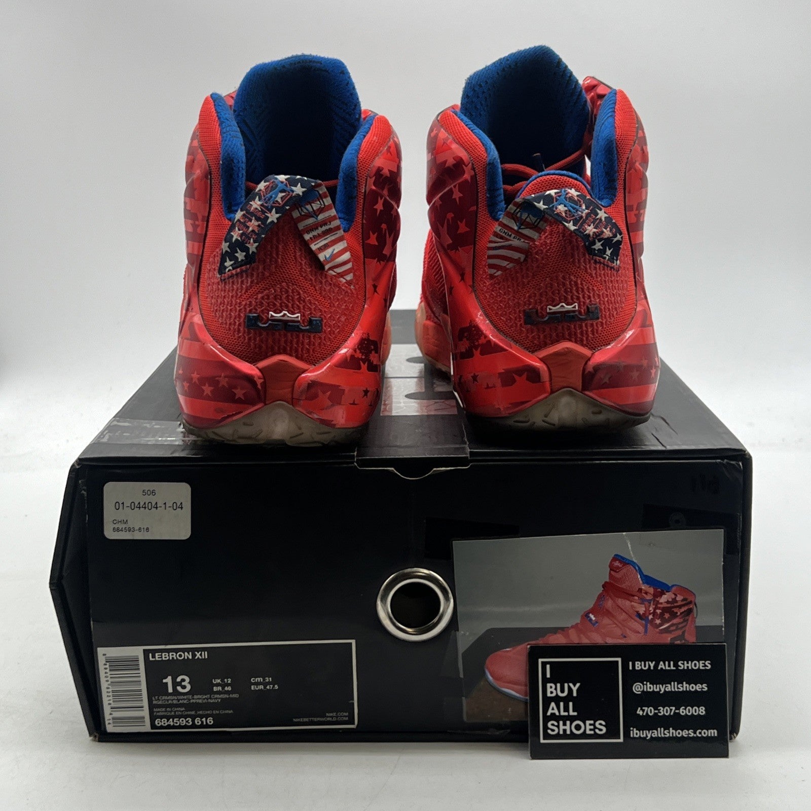 Size 13 - Nike LeBron 12 USA - (684593-616)