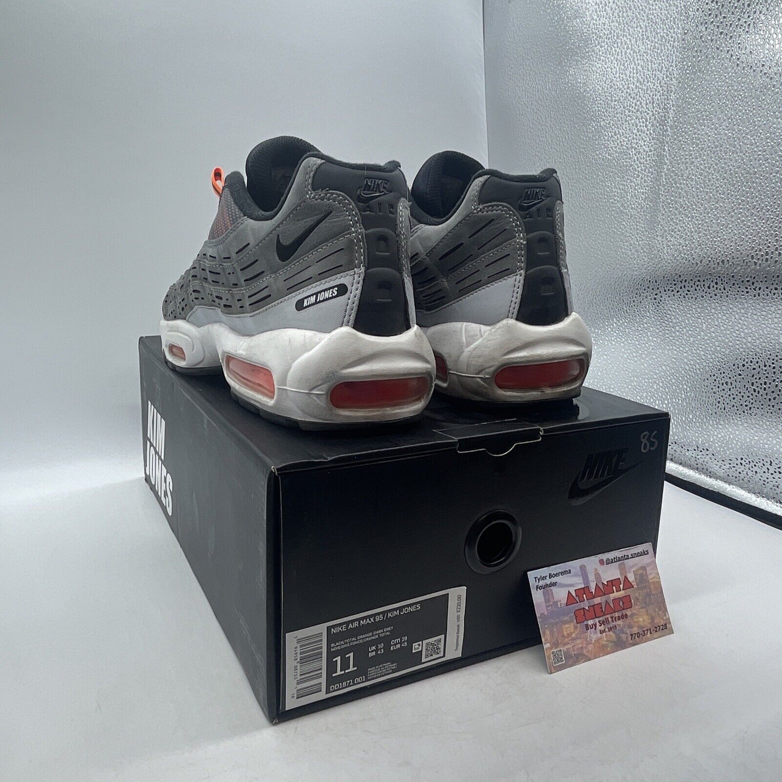 Size 11 - Nike Kim Jones x Air Max 95 Total Orange Grey White (DD1871-001)
