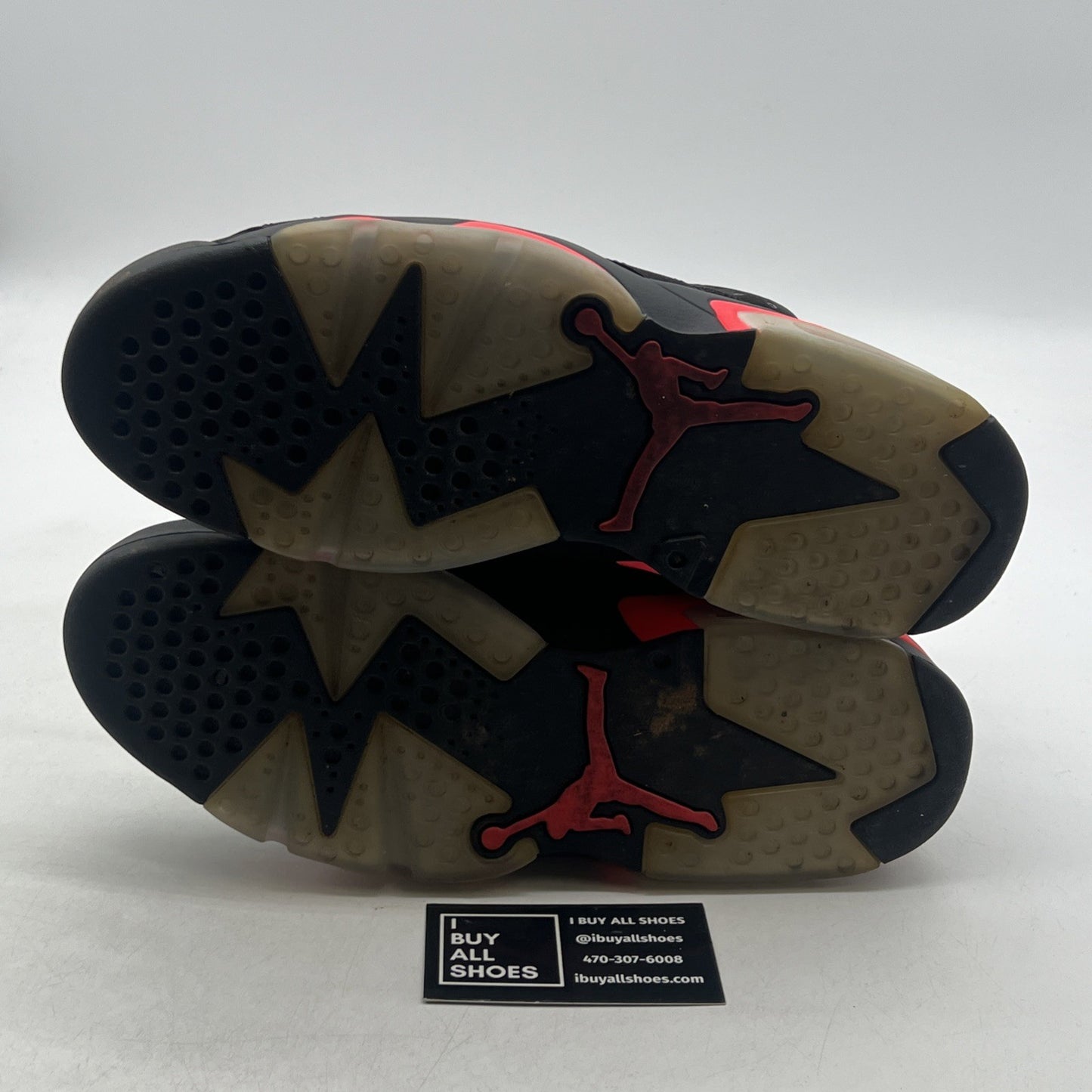 Size 9 - Air Jordan 6 Retro Infrared Black 2014 (384664-023)