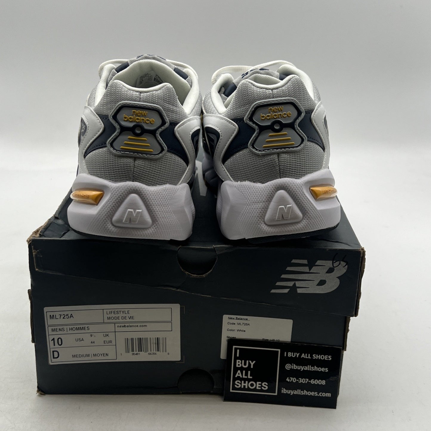 Size 10 - New Balance 725 Low Silver/Gray/White (ML725A)