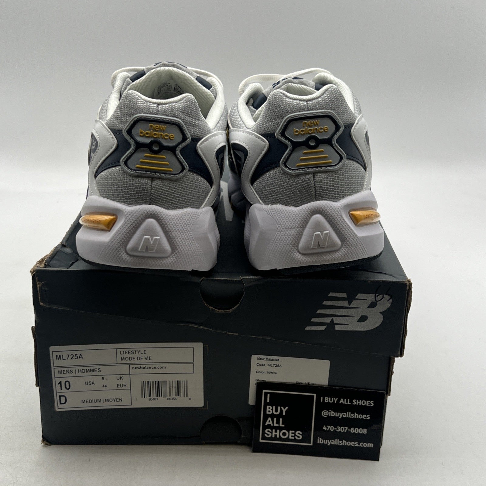 Size 10 - New Balance 725 Low Silver/Gray/White (ML725A)