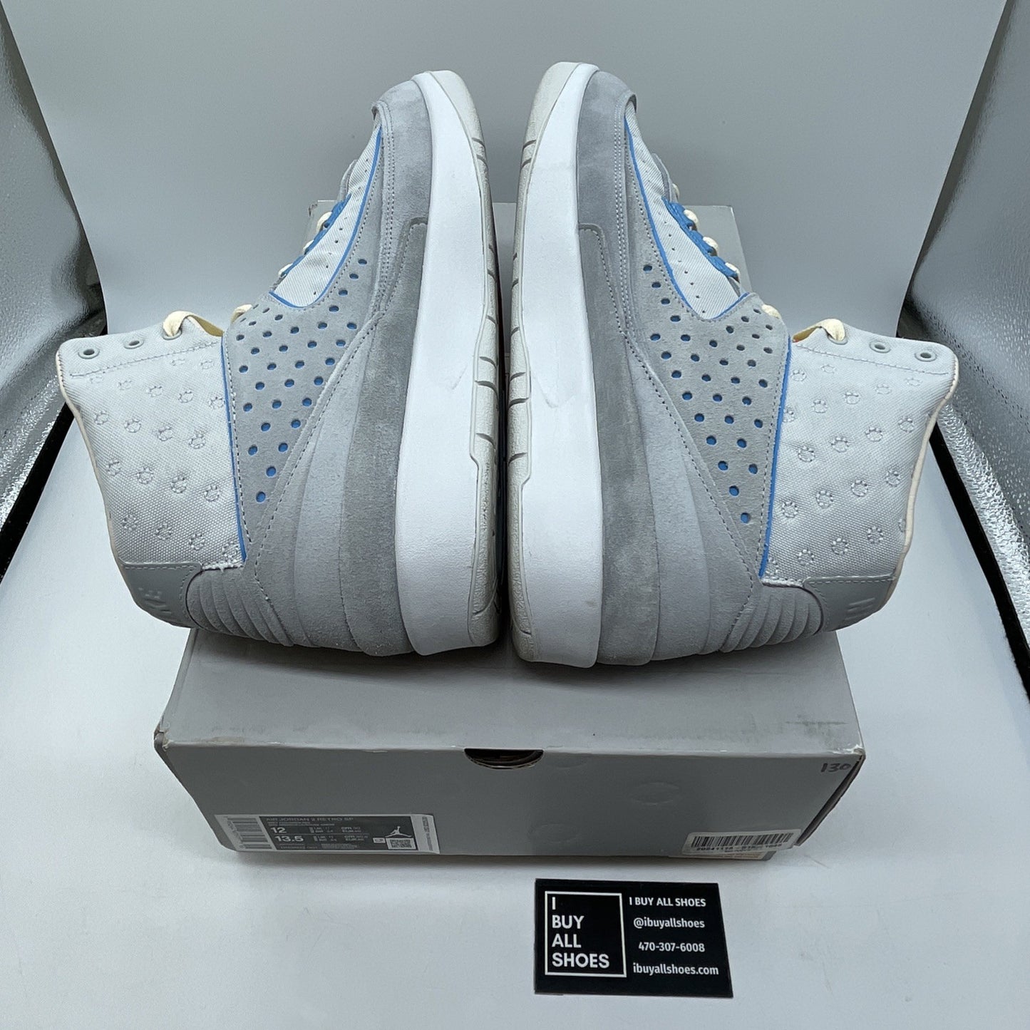 Size 12 - Jordan 2 Gray Fog 2022 Blue Suede Leather (DN3802-001)