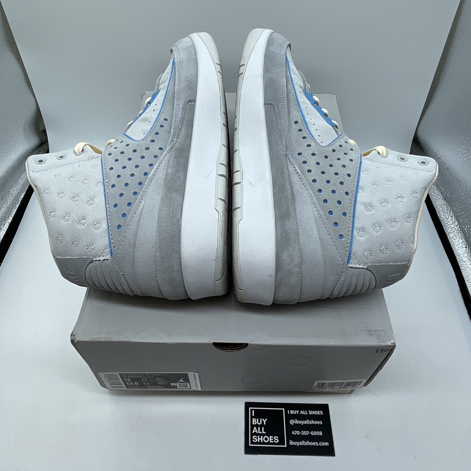 Size 12 - Jordan 2 Gray Fog 2022 Blue Suede Leather (DN3802-001)