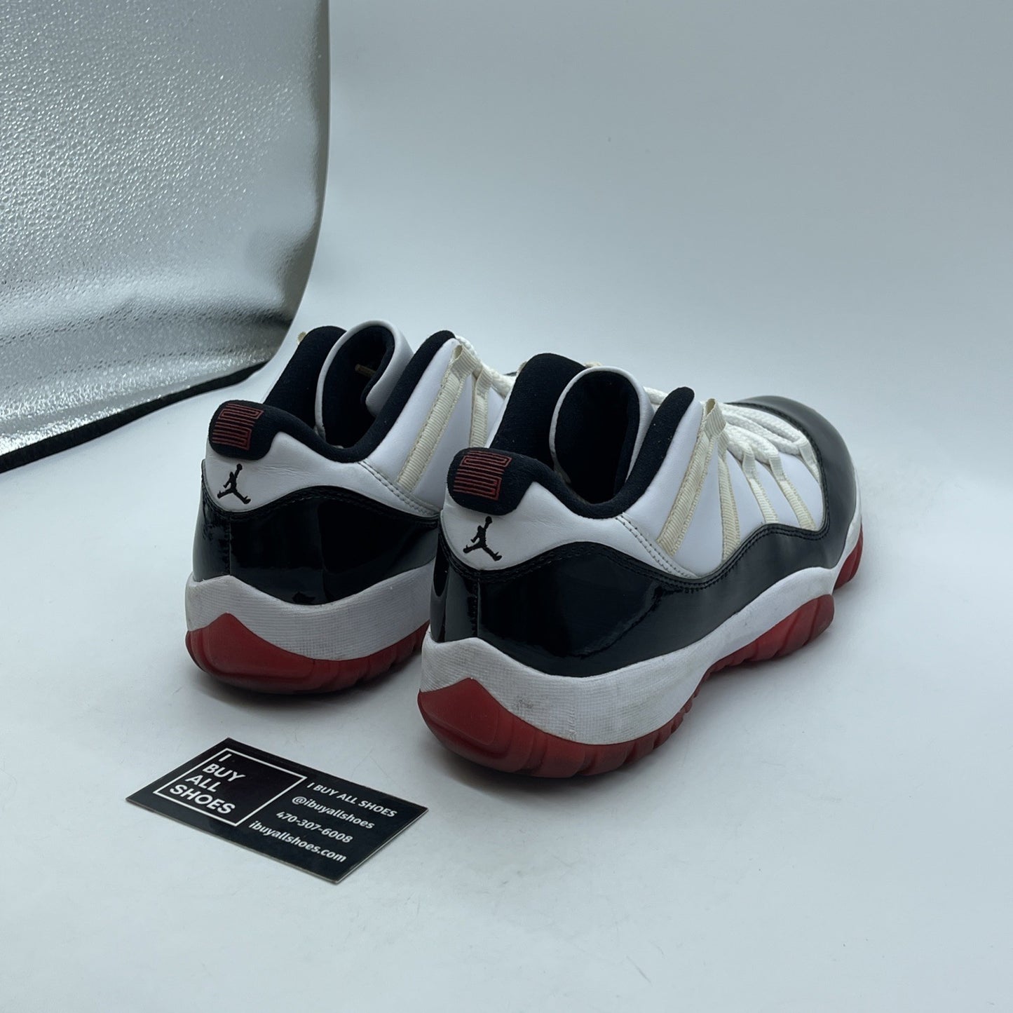 Size 10 - Air Jordan 11 Retro Low Concord-Bred Black White Leather (AV2187-160)