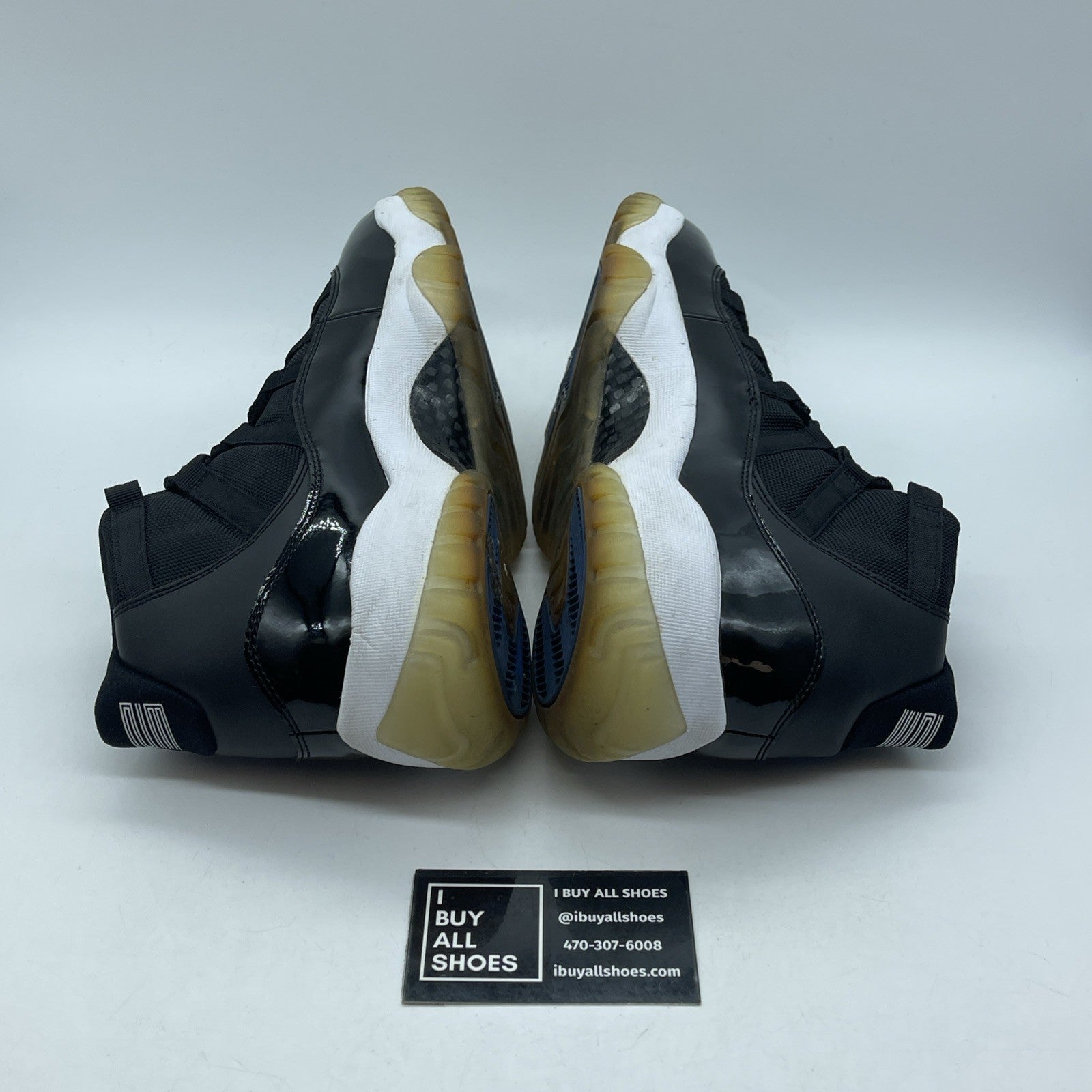 Size 9 - Air Jordan 11 Retro 2009 Space Jam Black Suede Leather (378037-041)