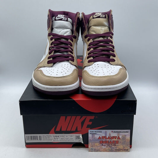 Size 11.5 - Jordan 1 Retro High OG Bordeaux Purple Brown Custom* (555088-611)