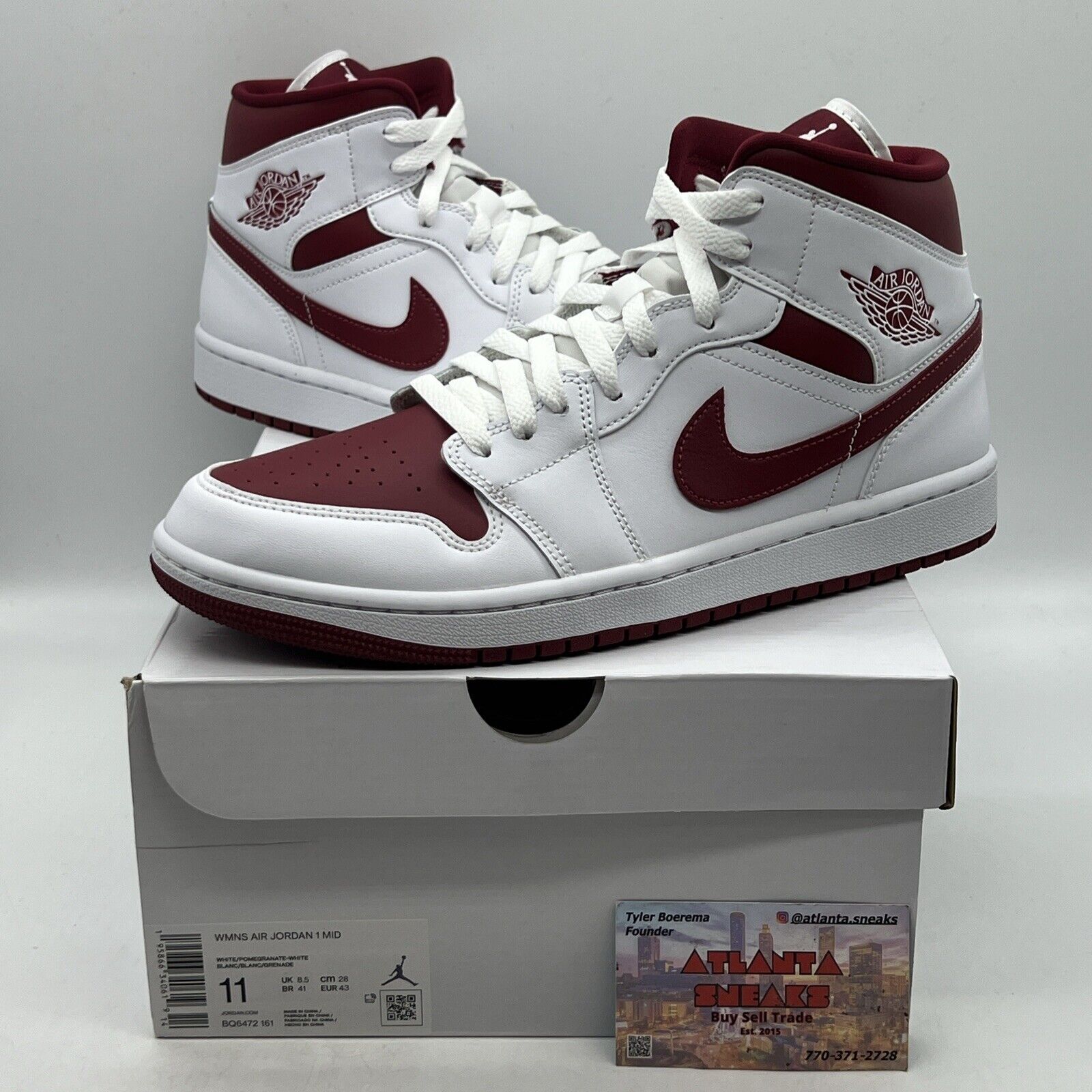 Nike Air Jordan 1 Mid Reverse Chicago Red White Size 11 BQ6472-161 Brand New