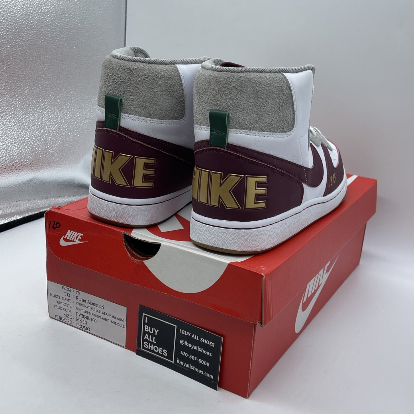 Size 10 - Nike Alabama A&M University x Terminator High Bulldogs