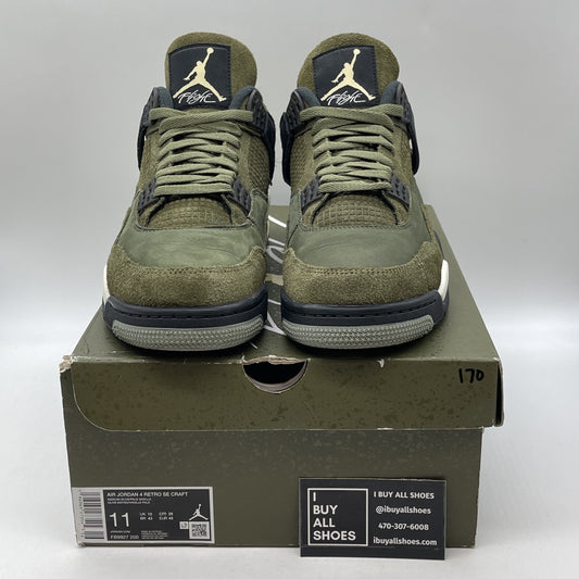 Size 11 - Jordan 4 SE Retro Low Craft Olive Green Black Suede (FB9927-200)