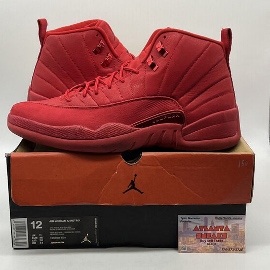 Size 12 - Air Jordan 12 Retro Gym Red Black Leather (130690-601)