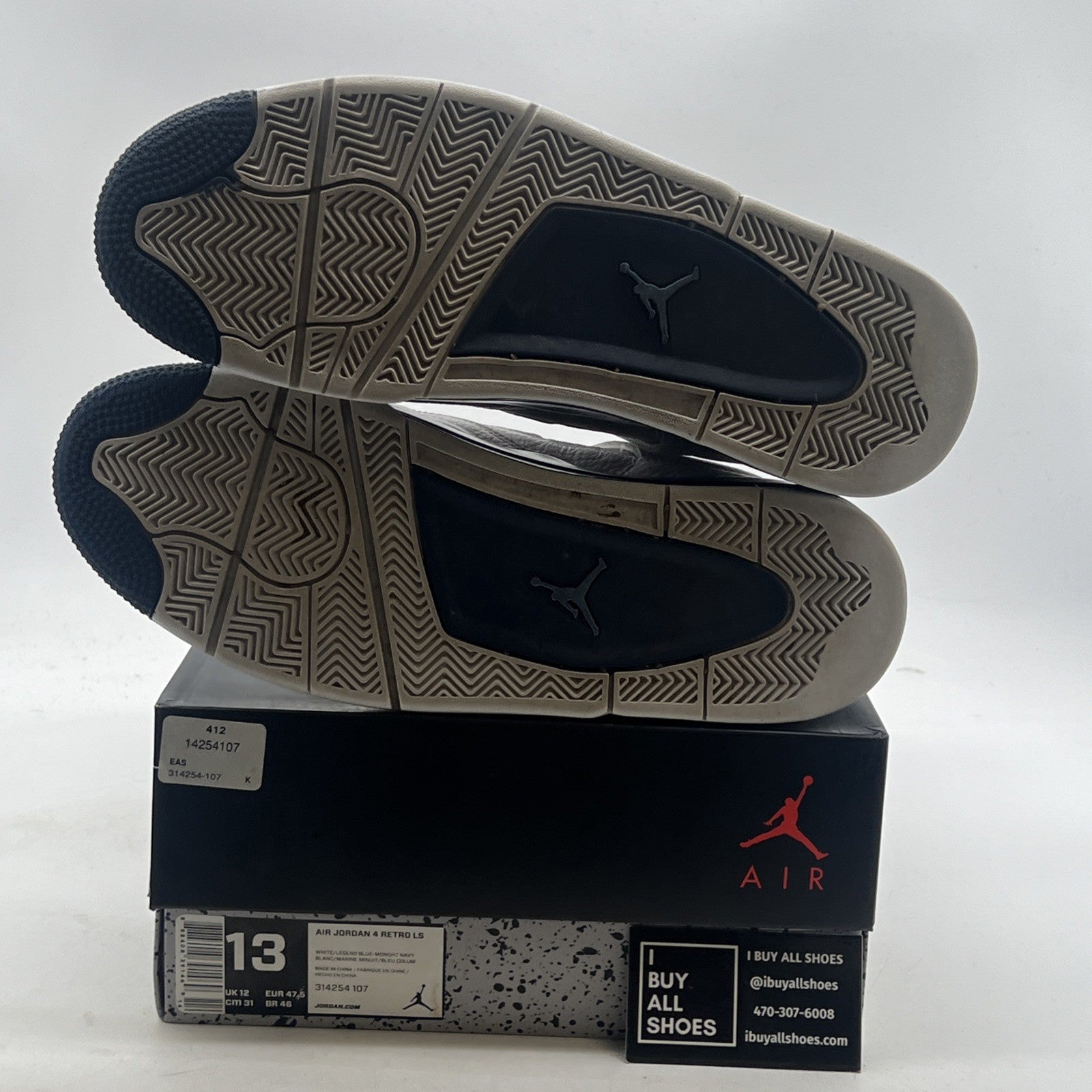 Size 13 - Air Jordan 4 Retro LS Columbia (314254-107)