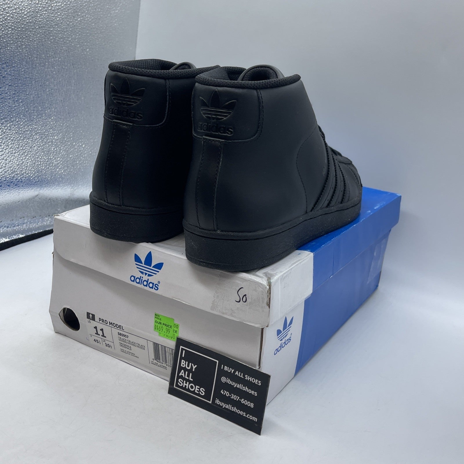 Size 11 - Adidas Pro Model Triple Black (S85957)