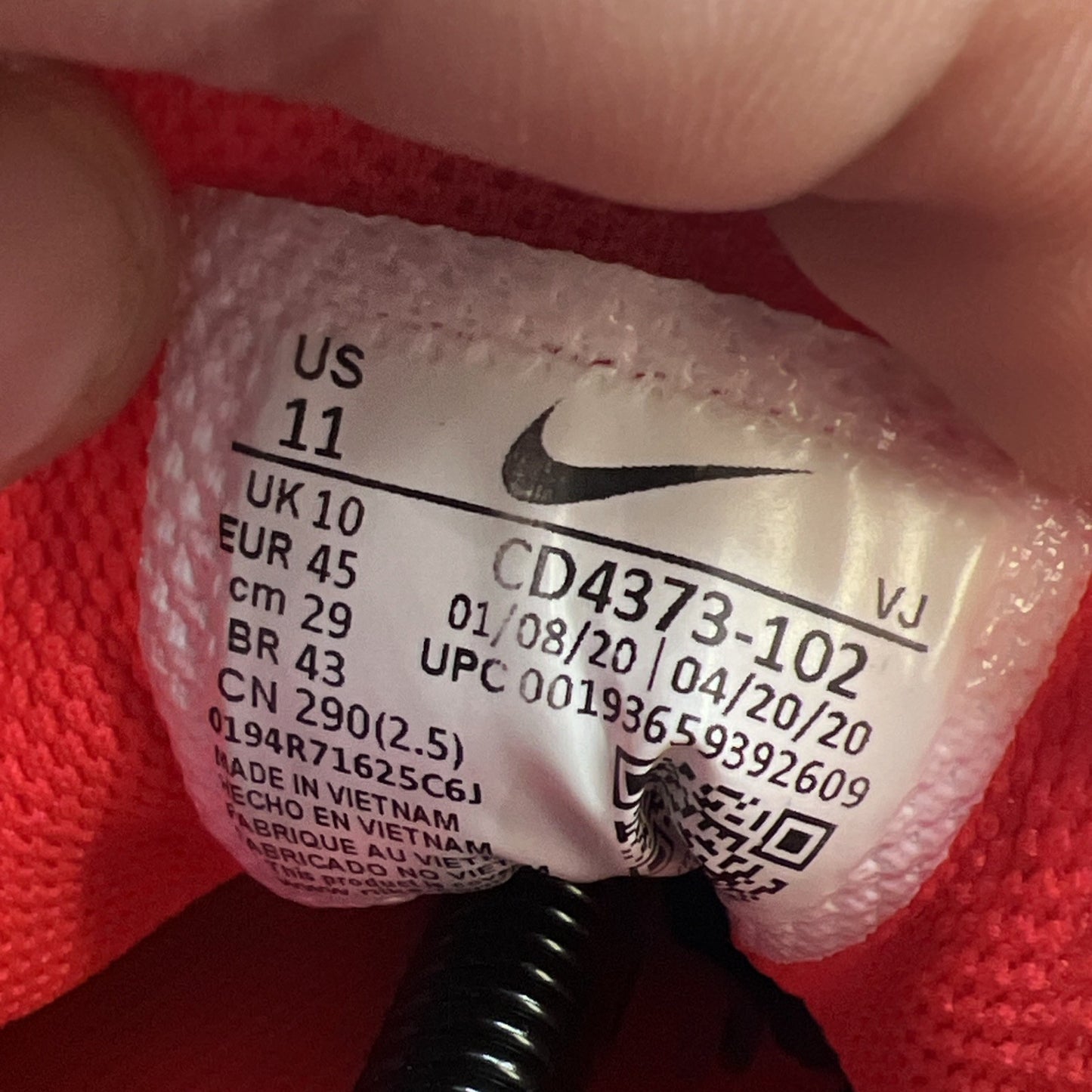 Size 11 - Nike React Vision Barely Volt Pink (CD4373-102)