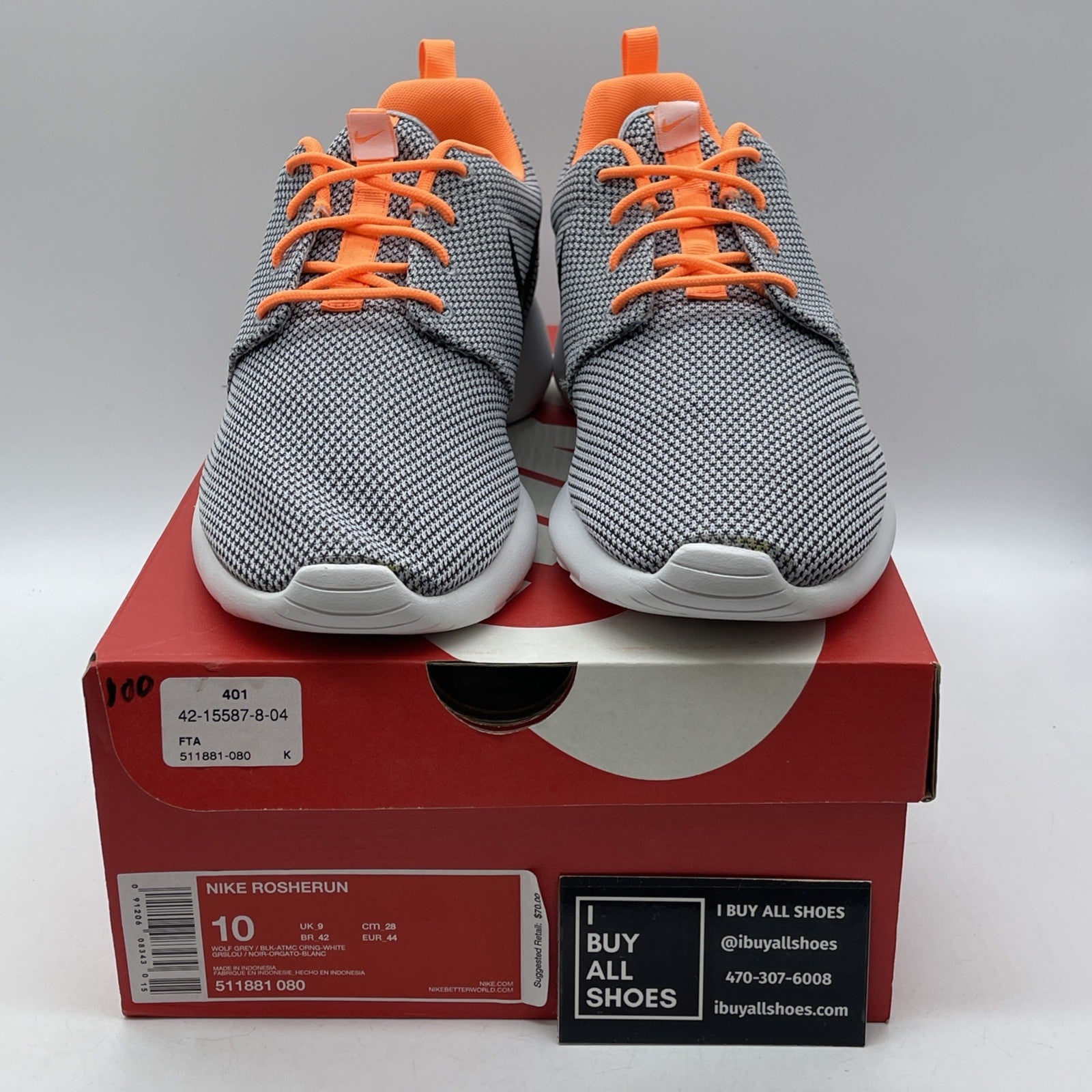 Size 10 - Nike Roshe One Gray Black Suede Leather (511881-080)