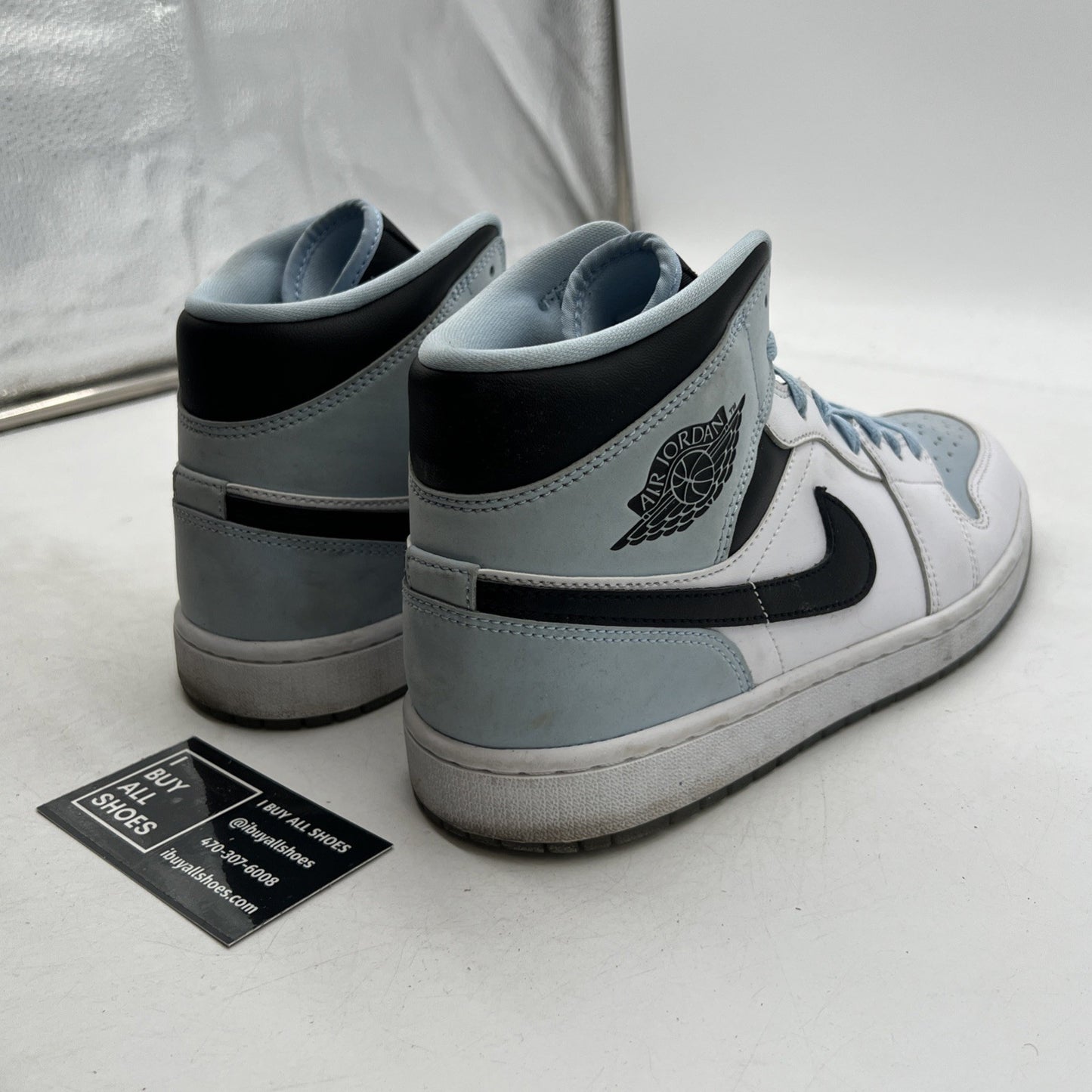 Size 9.5 - Air Jordan 1 Mid SE White Ice Blue (DV1308-104)