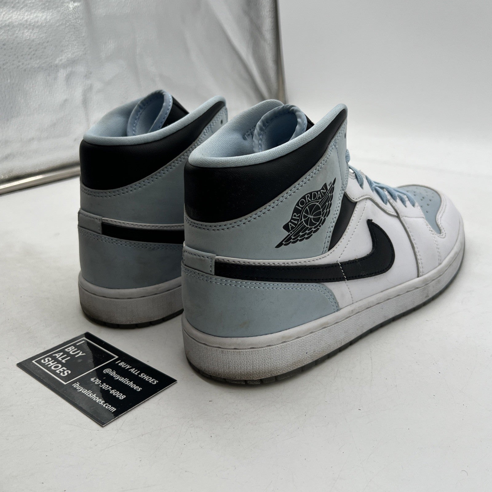 Size 9.5 - Air Jordan 1 Mid SE White Ice Blue (DV1308-104)
